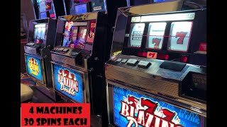 BIG HIT ON BLAZING RED 7s!!! 4 MACHINES - 30 SPINS EACH - Monarch Casino - Blackhawk, CO