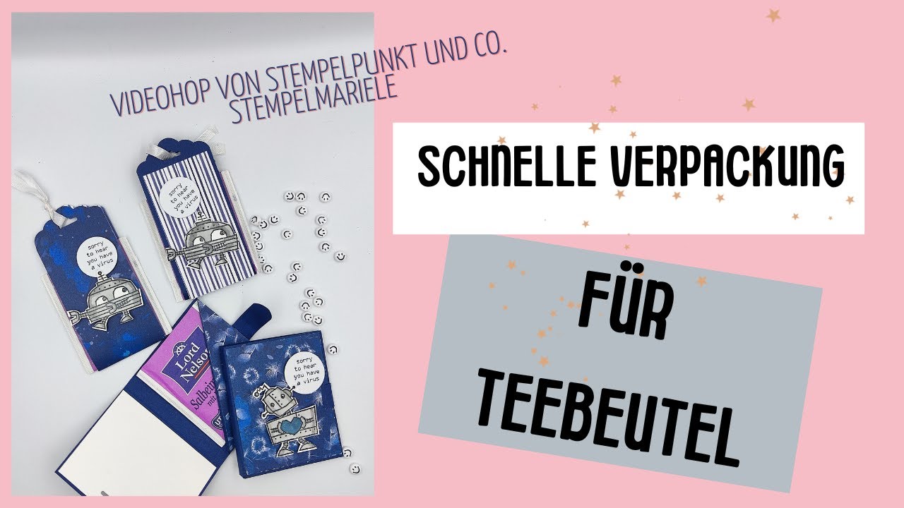 Das perfekte Mitbringsel basteln. Zweierlei Verpackung für Teebeutel