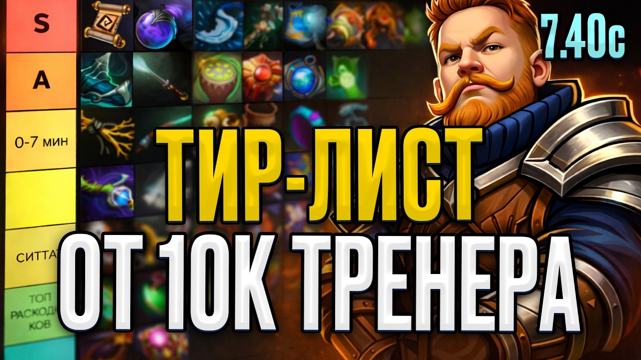 10к ММР ТРЕНЕР ПОЯСНЯЕТ за ЛУЧШИЕ САППОРТСКИЕ ИТЕМЫ | БЕЗ ВОДЫ | для новичков и опытных | 7.40c