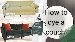 Can you really dye a couch?? Here's what I learned! Rit Fabric Dye Tips/Hacks Painting Faded Sofa