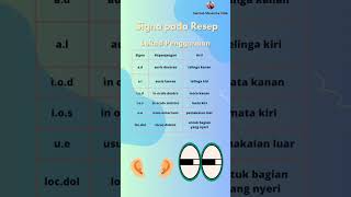 Signa- Lokasi penggunaan obat #resep #farmasi #obat