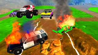 Off-Roading #3 Monster truck Cars for kids &amp; Vehicles for children. Off road Cars cartoon 4x4 mud