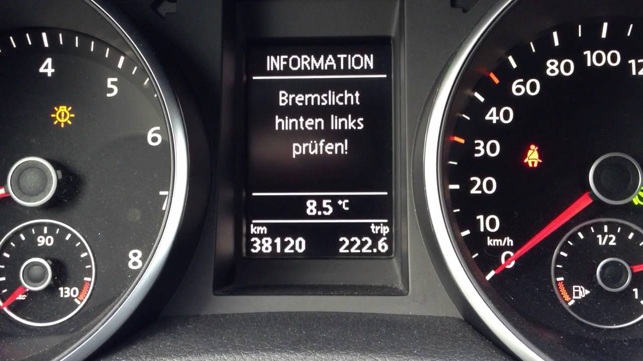 Volkswagen VW Golf VI all lights broken? false errors gone after firmware  update 