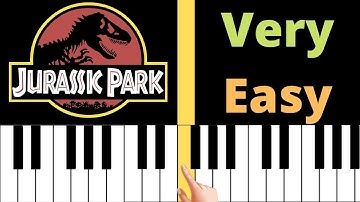 JURASSIC PARK - Main Theme - VERY EASY Piano tutorial