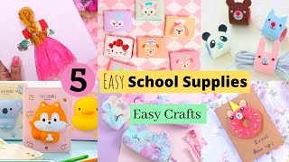 5 Quick Ways To Make School Supplies Diy Back To School Crafts