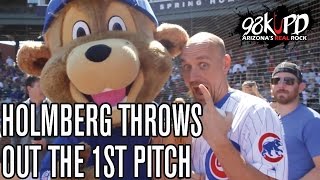 Holmberg Throws Out The 1st Pitch