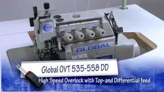 Global OVT 535-558 DD- High speed overlock machine with top and differential feed