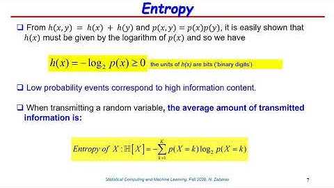 Lecture 7 - Information Theory