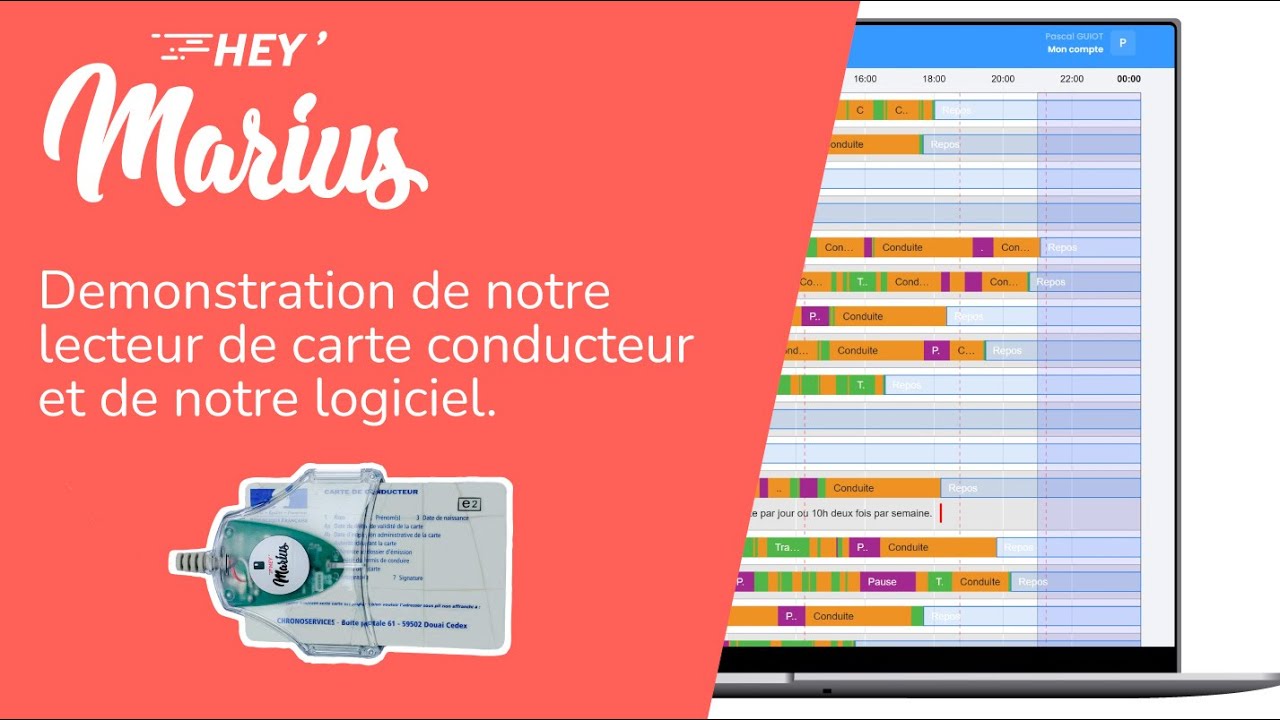 Hey Marius - Lecteur de carte conducteur - Démonstration 