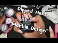 How to: Dipped Nails Ep. 3 | Marble with White and Pink Bella Hoot Dip Powder | Itz Sirap