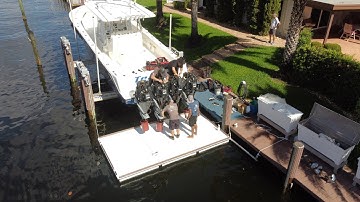 AccuDock Custom Floating Work Platform in Action