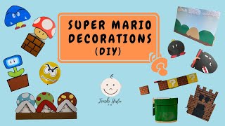 SUPER MARIO DECORATIONS DIY | FIRST BIRTHDAY PARTY PREPARATION | TENCHI HAFU