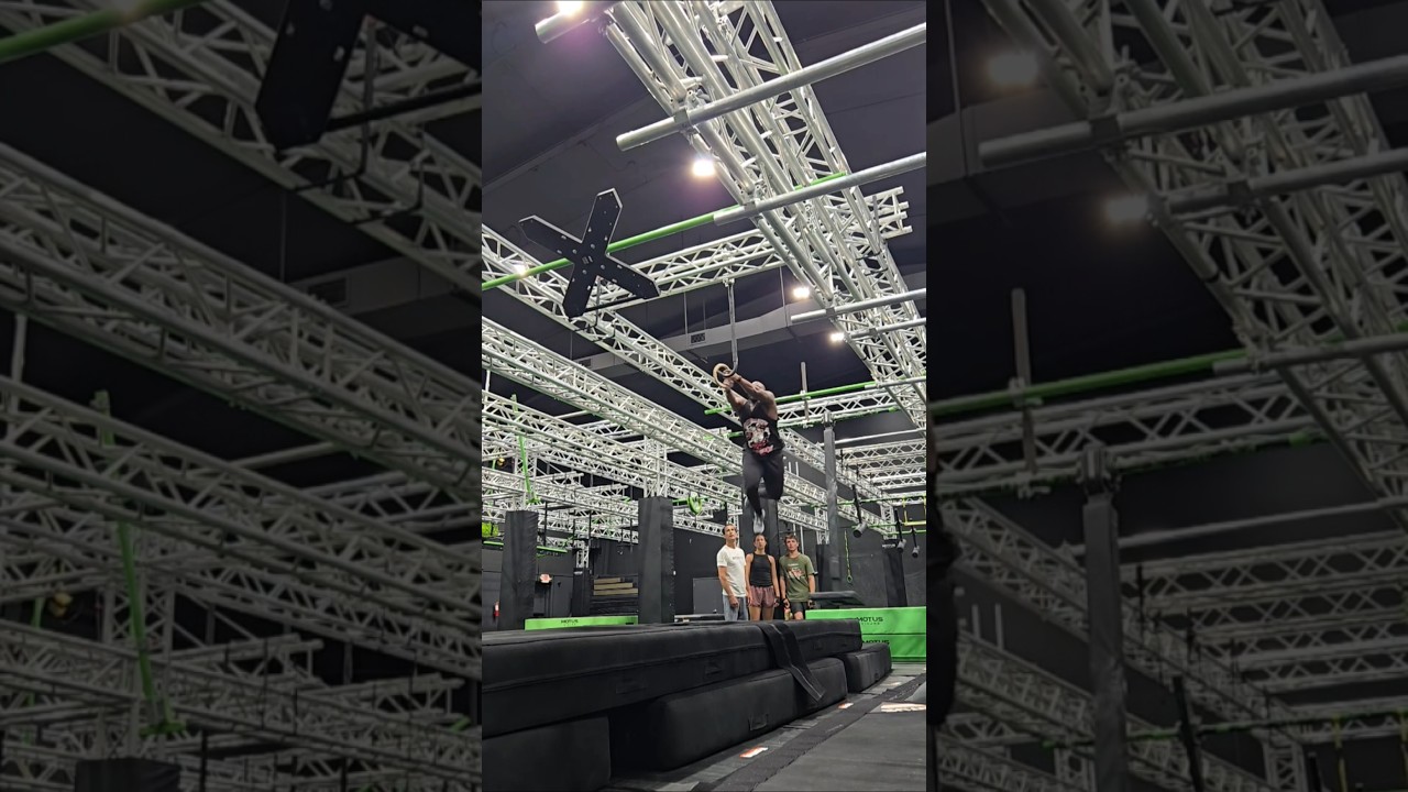 240 pounds flying through the air. ##ninjawarrior #fitness #sports #kansascity