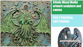 Making of Steampunk Cthulu Wall Art with LED - Part 2