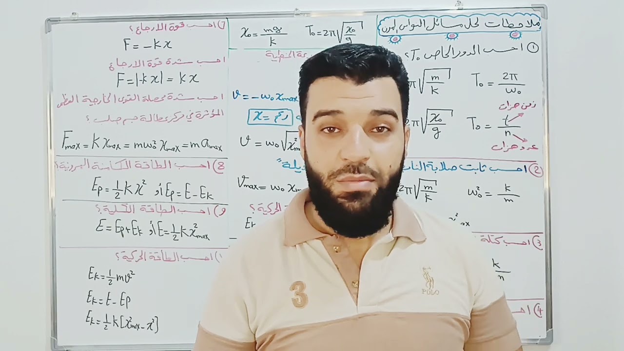 ملاحظات لحل مسائل النواس المرن جزء أول