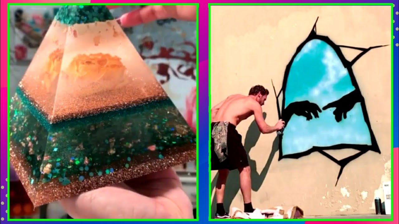 Amazing art/tiktok video acrylic pours another label19 YouTube