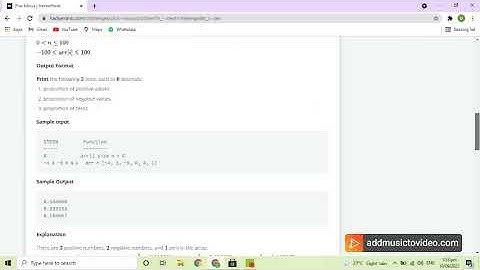 Plus Minus program (Hacker rank problem solving)
