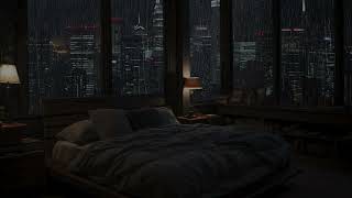 Soothing Rain Sounds🌧️ | Come in to the bed and close your eyes to feel the rain😴Thunderstorm