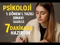 psikoloji 1 dönem 1 yazılı sınavı Yeni!