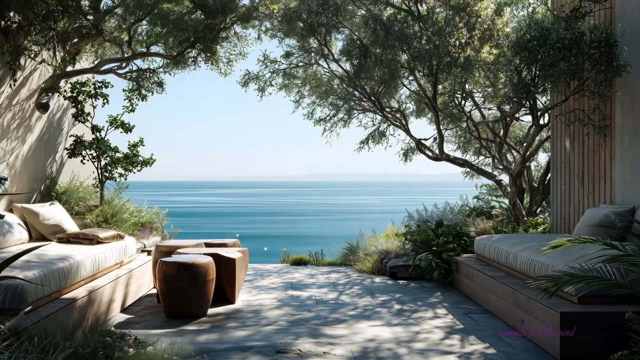 Serene Morning by the Sea 🌿 Ocean Breeze & Coastal Lounge Ambience - No Music
