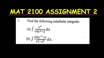 MAT2100 ASSIGNMENT 2 EXPLAINED- INTEGRATION
