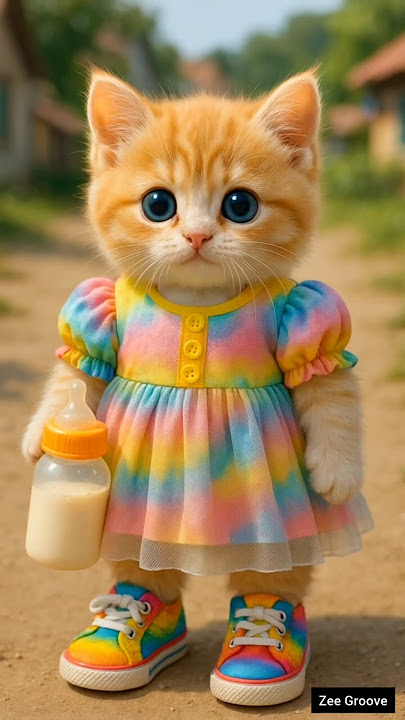 Cute Baby Kitten Dance | Dudi Dudi Dam Dam Song | Adorable 3D Cat Animation 🍼 #dudidudidamdam #cat