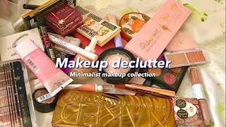 Makeup declutter, minimalistic collection, asmr, relaxing vlog, makeup sounds