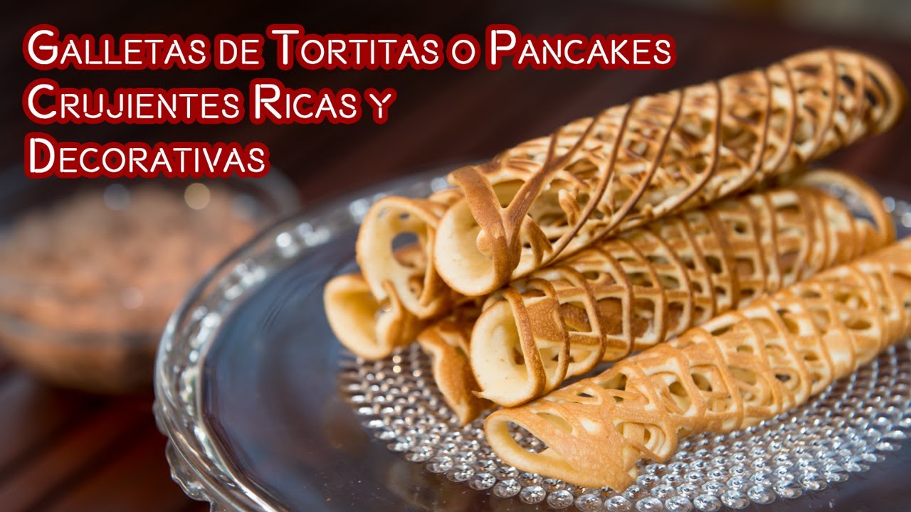 Galletas de Tortitas o Pancakes Crujientes Ricas y Decorativas