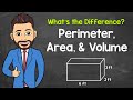 Perimeter area and volume explained  math with mr j