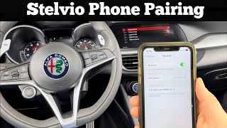 How To Pair Phone  With 2017 - 2022 Alfa Romeo Stelvio Bluetooth - Connect iPhone Samsung Pairing
