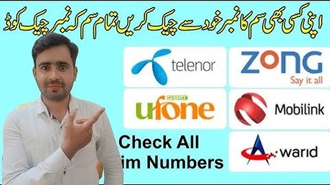 All Sim Number Check Code Zong,Jazz,Telenor,Ufone 2025 | How to Check Zong,Jazz,Ufone,Telenor Number