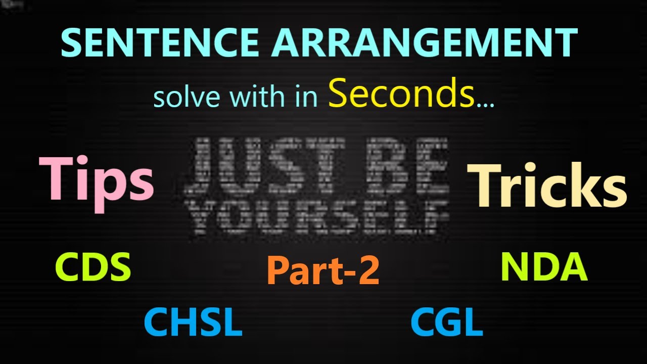 Sentence Arrangement (jumble word) solve with in Seconds...