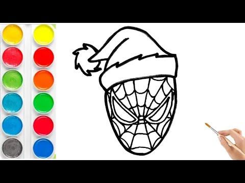 How to Draw Spiderman with a Santa Claus Hat | Easy Step-by-Step ...