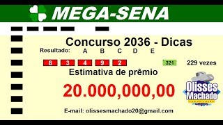 mega sena concurso 2036 dicas e resultados