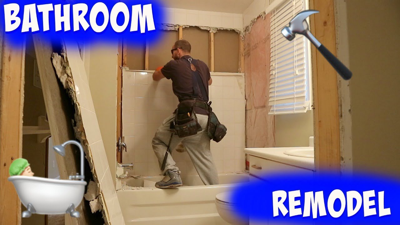 DIY!! HOW TO REMODEL A BATHROOM YouTube