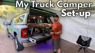 DIY Truck Camping Setup Tour With Solar, Power Station & Fridge!
