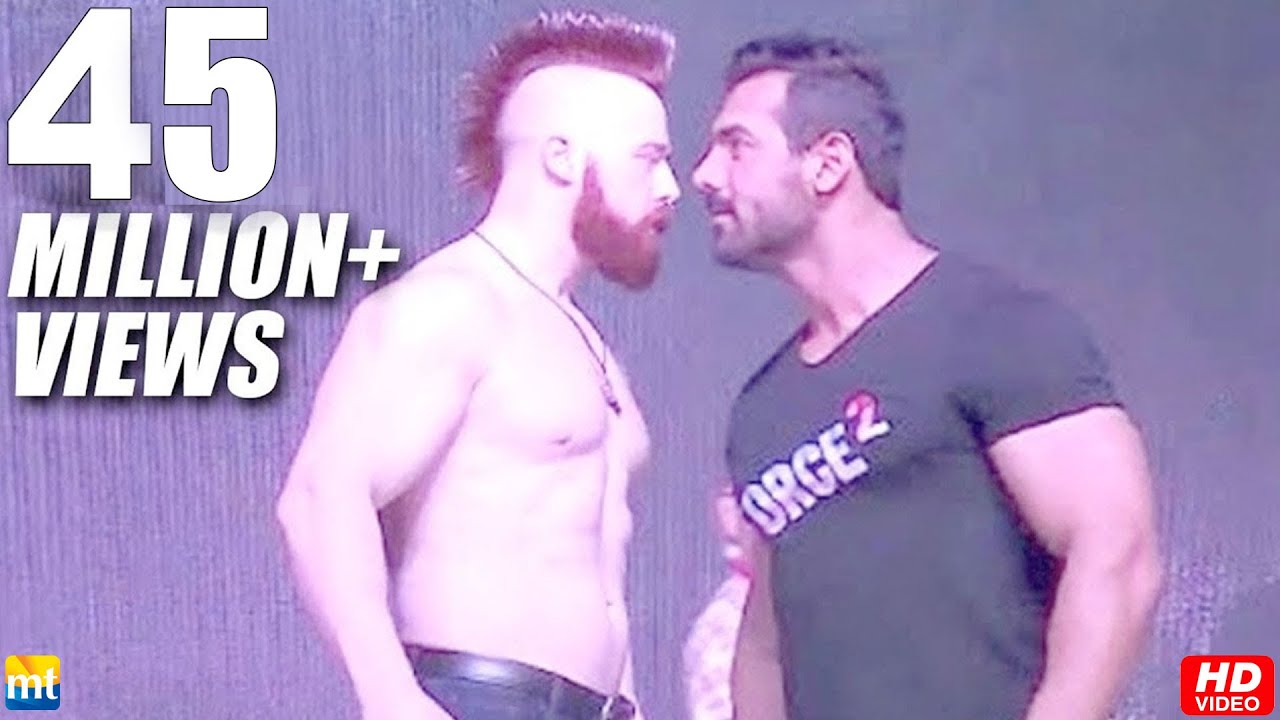 John Abraham Vs Sheamus WWE RAW Superstar  Match In Mumbai - Force 2 Promotion