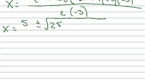 3.3 Solving a quadratic with complex solutions