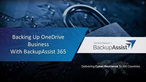 Backing up OneDrive for Business with BackupAssist 365