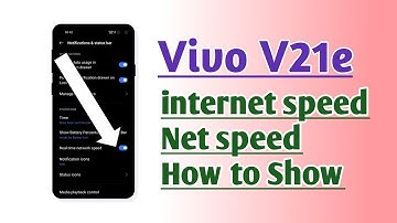 Vivo V21e internet speed net speed How to Show