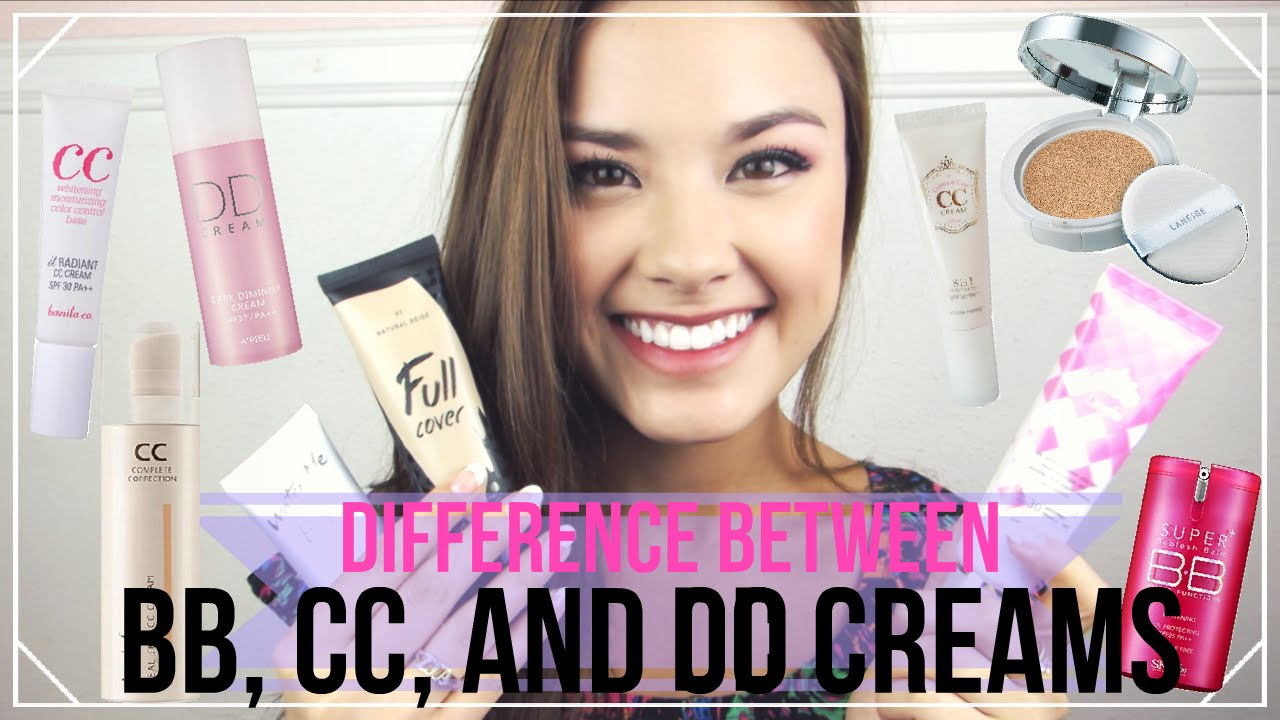 The Difference Between BB CC and DD Creams