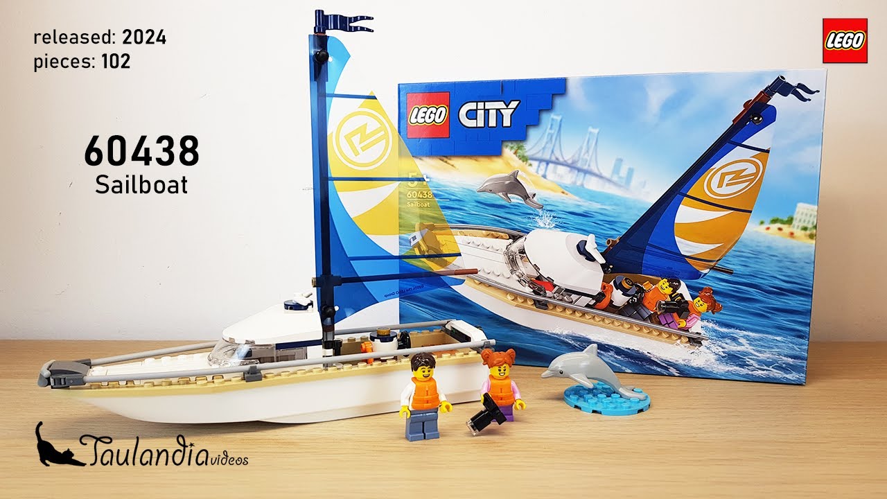 LEGO City Harbor 60438: Sailboat (2024) - unboxing and speed build ...