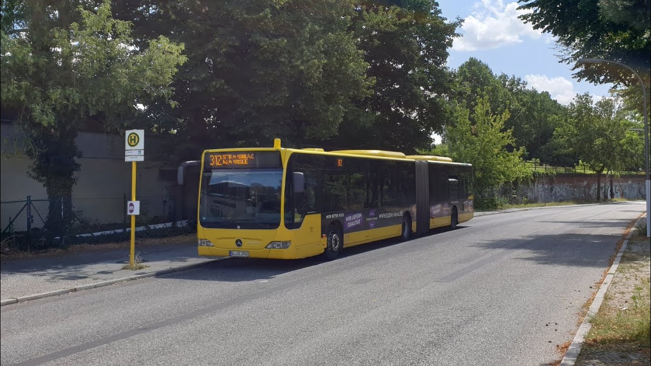 Berlin Bus|Mitfahrt im MB GN 08 auf dem 312 von S Nikolassee bis S Nikolassee