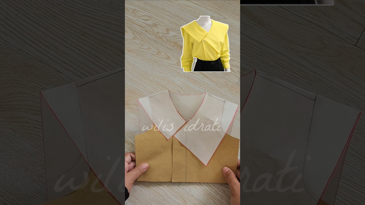 Широкий асимметричный воротник в матросском стиле 