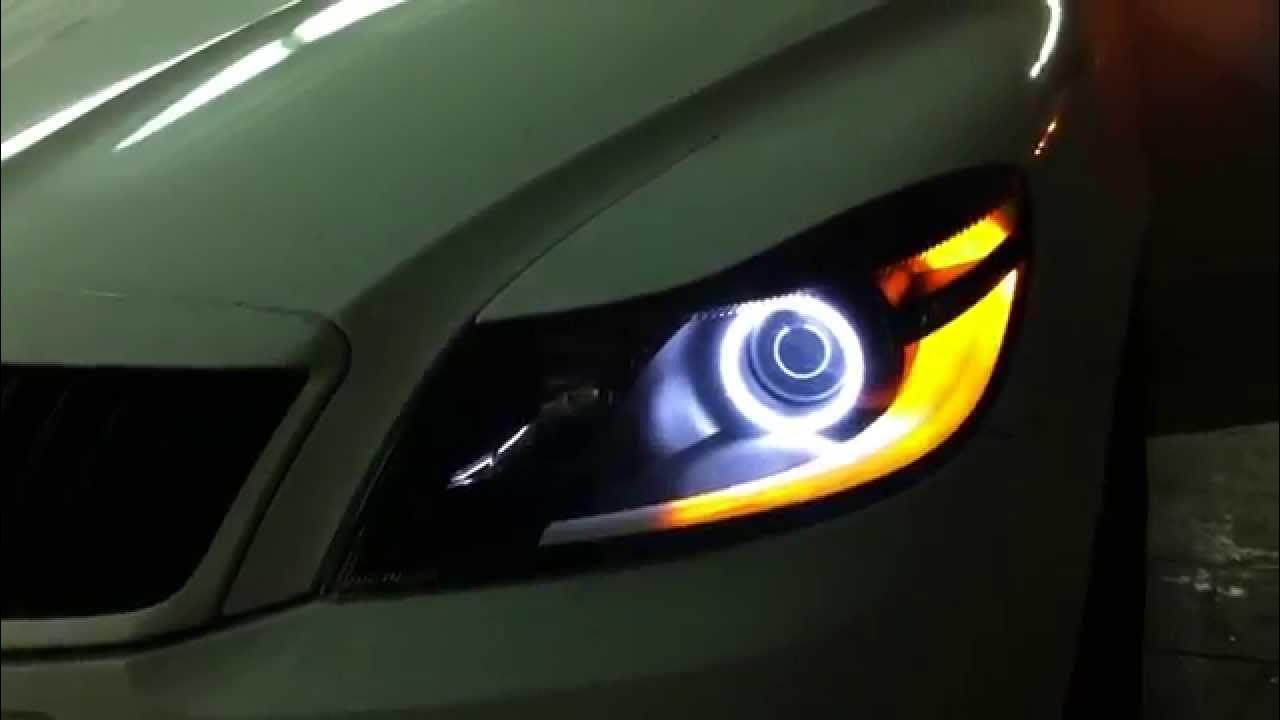 Skoda Octavia FL: LED тюнинг фар - YouTube