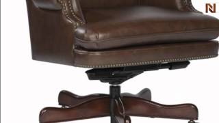 Hekman Executive Tilt Swivel Antique Office Chair - Black 7-9252B