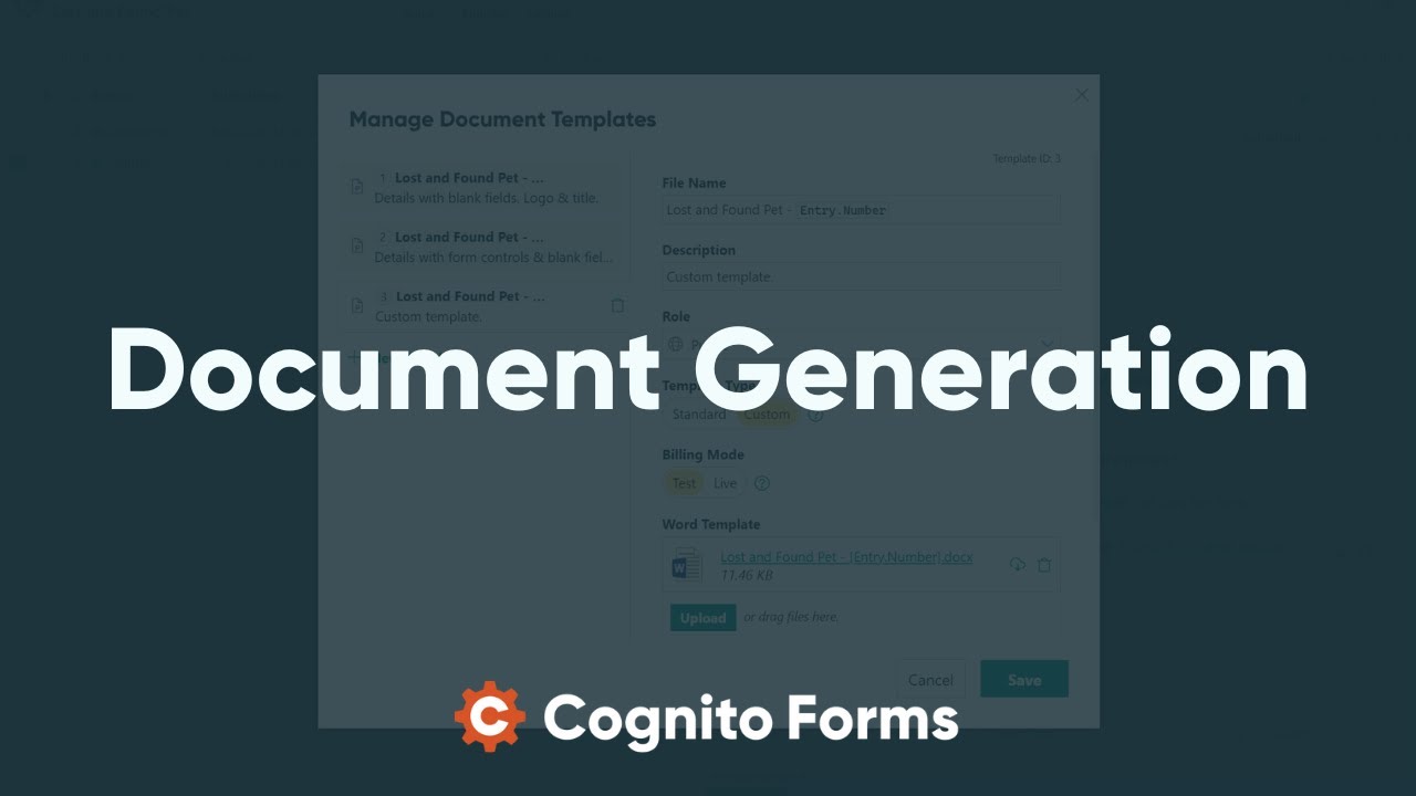 Document Generation - Cognito Forms - YouTube