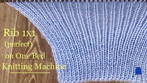 How to knit a rib 1x1 on a one bed knitting machine | Step by Step | Maszyna dziewiarska