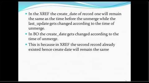 Informatica MDM Tutorial  - Difference between Create Date of BO and XREF table