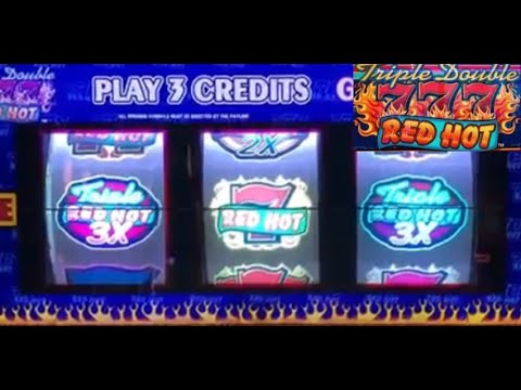 OLD SCHOOL SLOT PLAY: TRIPLE DOUBLE RED HOT 777 + 2X 5X 10X MULTIPLIER MADNESS SLOTS! HUGE WIN!